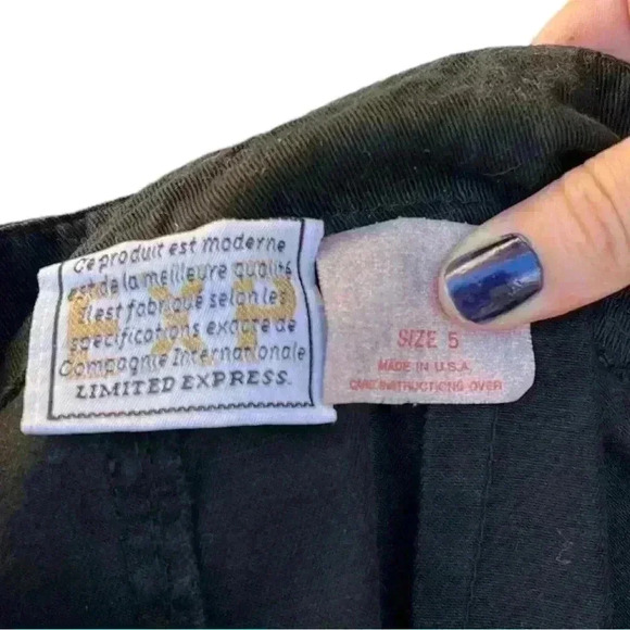 Vintage Limited Express Y2K 90s black denim a-line mini skirt size 5 - Picture 4 of 5